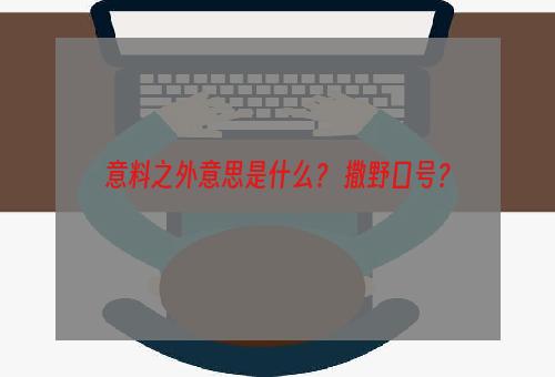 意料之外意思是什么？ 撒野口号？