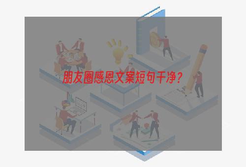 朋友圈感恩文案短句干净？