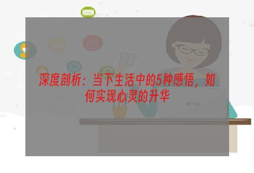 深度剖析：当下生活中的5种感悟，如何实现心灵的升华