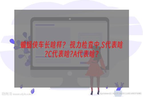 蝙蝠侠车长啥样？ 视力检查中,S代表啥?C代表啥?A代表啥？